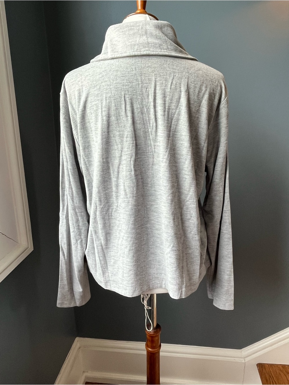 JCrew Fine Rib 3/4 zip - Picture 5 of 5